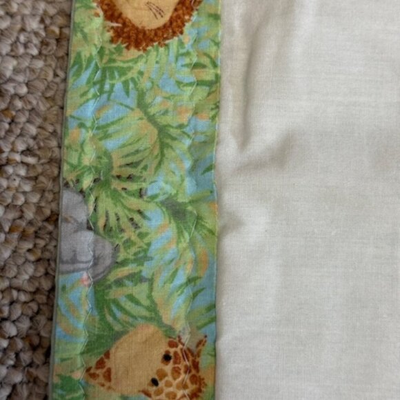 Homemae Baby Blanket Cross Stitch Elephant Giraffe Monkey Lion Frog 40"x61" - Picture 10 of 11